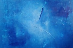 Acrylbild mit Strukturpaste Nr. 97, 60x80,  Untergrund Strukturpaste, drei Farben Blau, feinste Künstlerfarbe, original handgefertigt ( 2019 ), UNIKAT